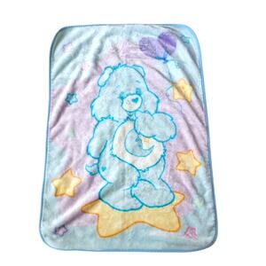Care Bears Bedtime Bear Baby Blanket Y2K